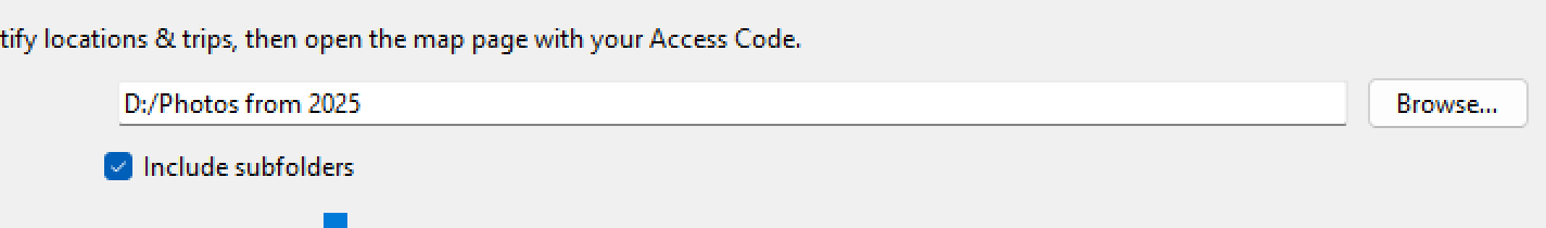 Input folder and include subfolders controls